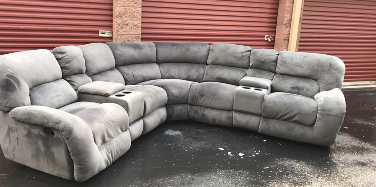 Super nice micro fibor sectional couch set