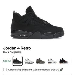 Men’s Jordan 4 Black Cat 