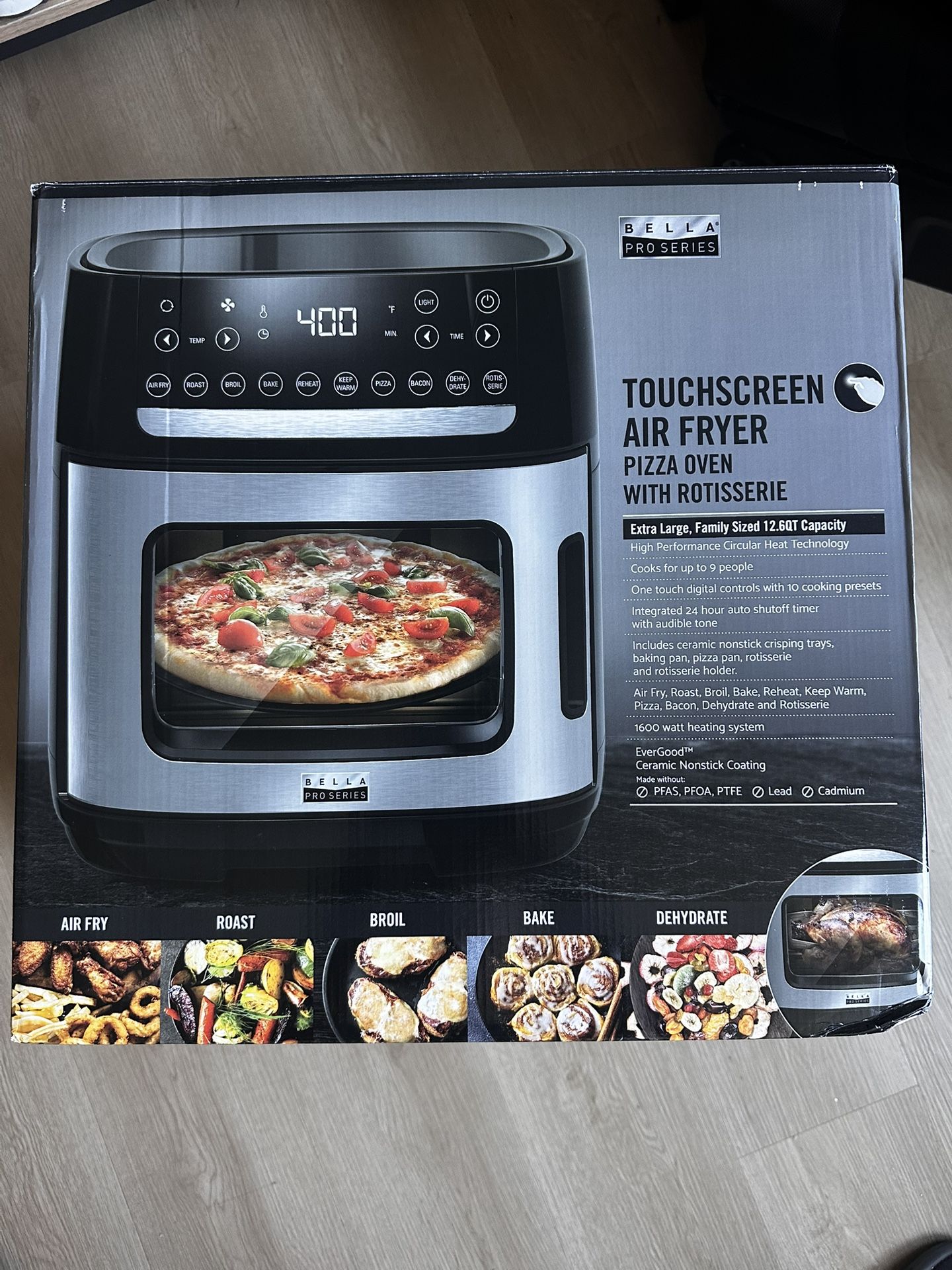 Brand New BELLA Pro Series Touchscreen Air Fryer Oven (12.6QT) – Unboxed
