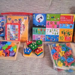 Great Lot Of Kids Puzzles/learning Games/letters/toys