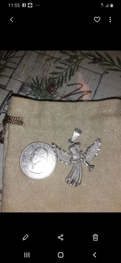 925.Silver.Ángel Pendant