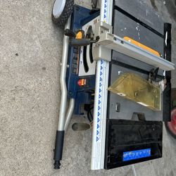 10" TABLE SAW WITH WHEELED STAND