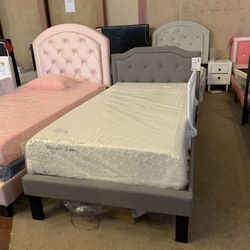 Gray Twin Bed Frame 