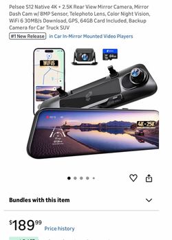 Opened Box 4K +2.5k Rear View Mirror Camera