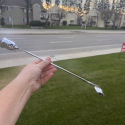 Vintage AM/FM Novelty Silver Tone Cocktail Stirrer Spoon happy and sad face