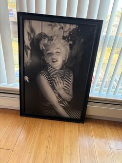 Marilyn Monroe Framed Black and White Portrait