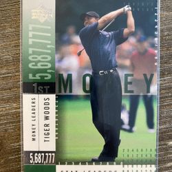 Upper Deck Tiger Woods Money Leader Card Rare