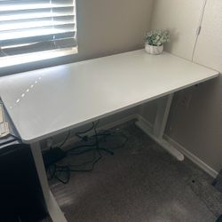 White Standing Adjustable Desk
