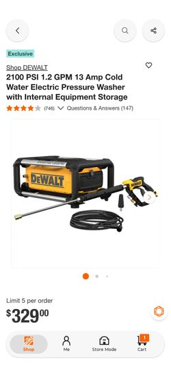 DeWalt pressure washer