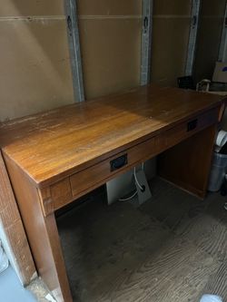 Free mission style desk solid wood