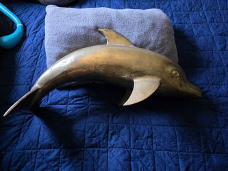 Vintage brass dolphin