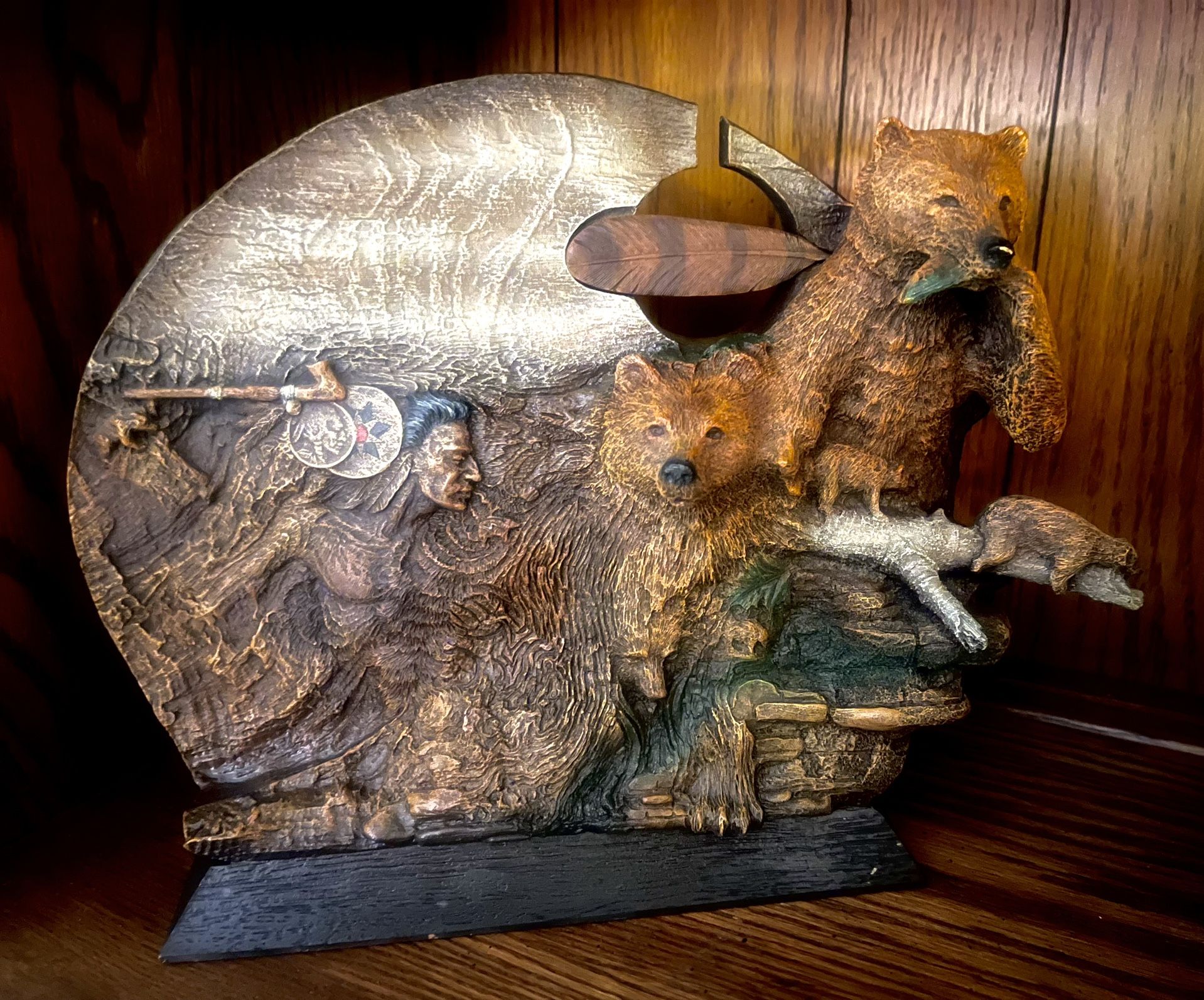 Native American - Vision Bear Limited Edition Sculpture Artist Rick Cain Native American