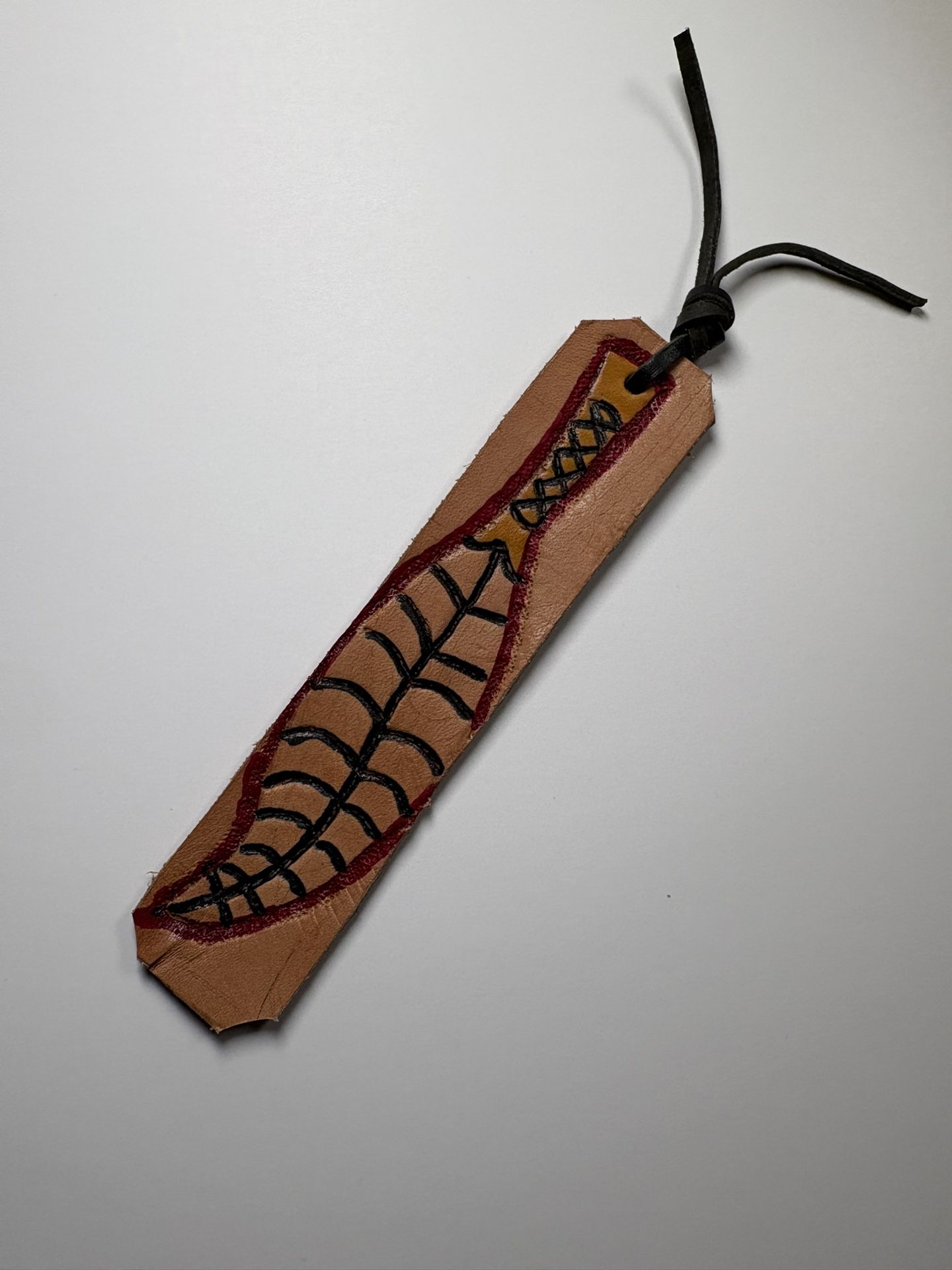 Put A Leaf In Your Page. R&W Macleod Forge Hand Made Lether Book marker