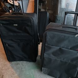 Two Big Black Traveling Suitcases Just For All Your Items (NO SHIPPING)