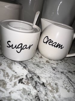 Ceramic Sugar and Cream Set