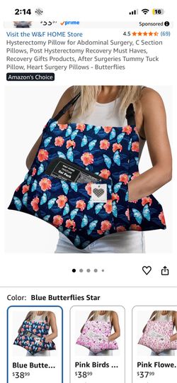 Hysterectomy Butterfly Pillow