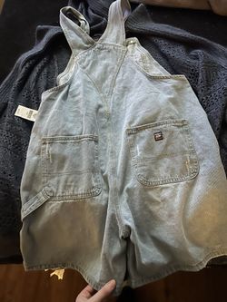 Overall Jean Shorts Cute New 