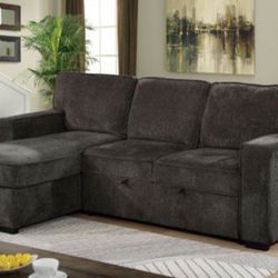 Transform your space with this multifunctional sectional featuring hidden storage and a pull-out bed. Style and convenience all in one! 🛋️✨