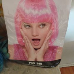 Spirit Halloween Pink Bob Wig