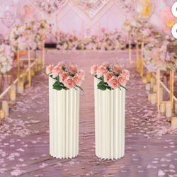 2 Pcs 31.5in Tall Flower Vase Flowers Stand Centerpieces Cardboard Vase