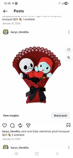Jack And Sally Plush Bouquet 