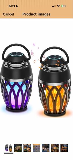 Outdoor Speakers with Colorful Lights, Mens Gifts for Birthday, Portable Bluetooth Speaker, HD Stereo Sound, Torch Atmosphere Speaker Waterproof for P