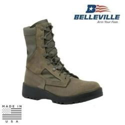 BELLEVILLE Mens Green Air Force Temperate Weather Vibram Lace Up Combat Boots