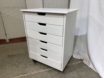 StyleWell Craft 6 Drawer Cart – White