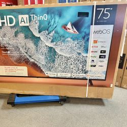 75 Tv Lg Smart 4k Hdtv $55 Down On Finacing. Free Delivery 