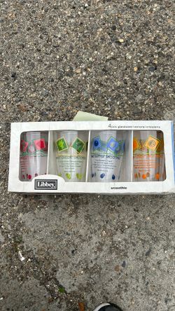 4 Pc Libbey Smoothie Glass Set