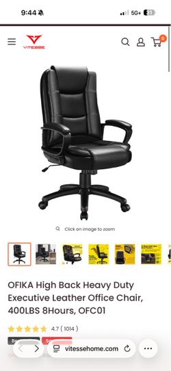 OFIKA / BOSSIN Big & Tall Executive Office Chair (New Open Box) - 400 lbs Capacity