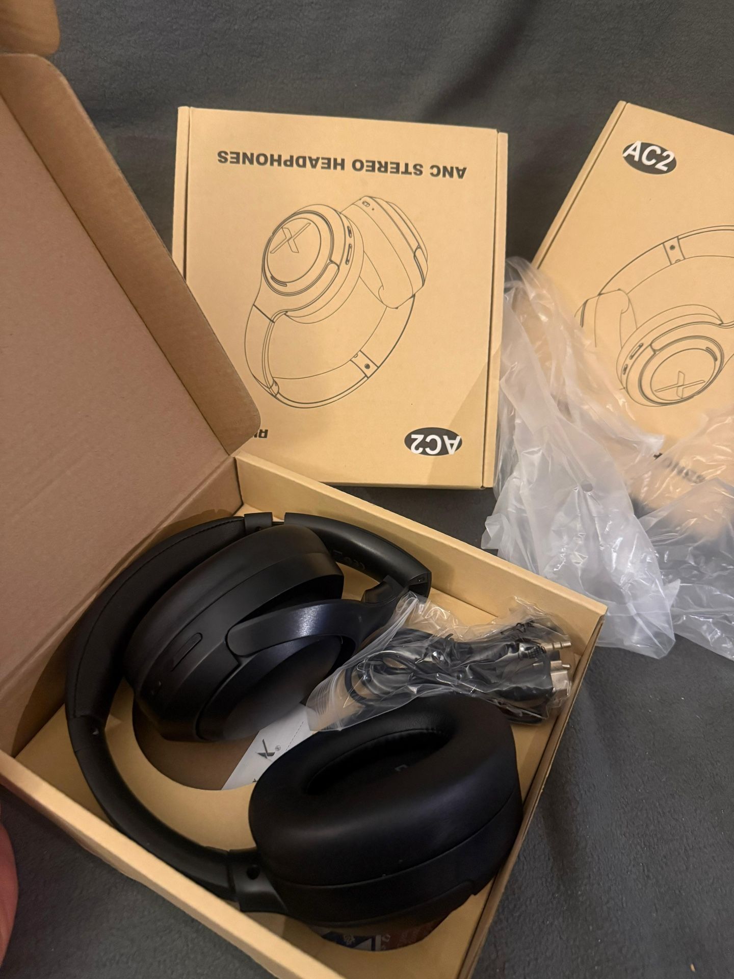 Hybrid Active Noise Cancelling Headphones, Wireless Bluetooth Headset Over Ear, 60H Playtime, High-Fidelity, Foldable, Comfort&Immersion for Work/Comm