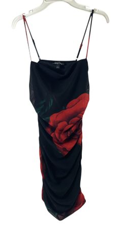 lovely day black & red rose dress