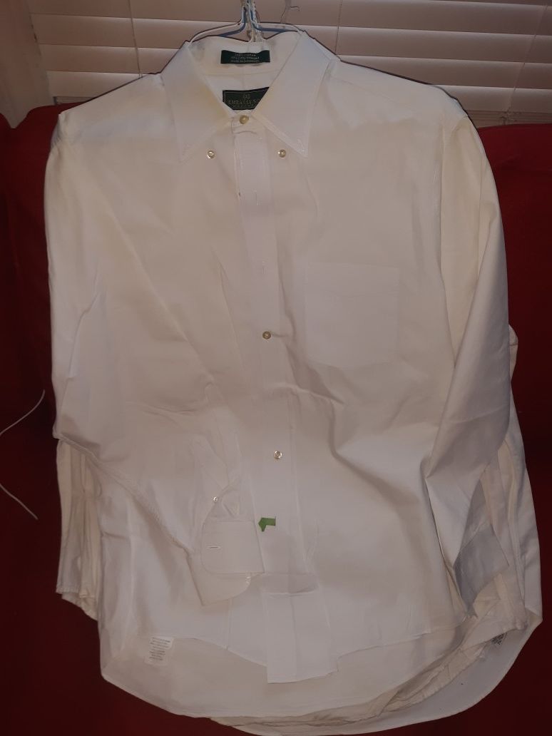 20 mens white dress shirts