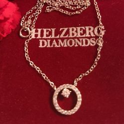 Surrounded By LOVE White Sapphire PENDANT 22inch Mother's Day