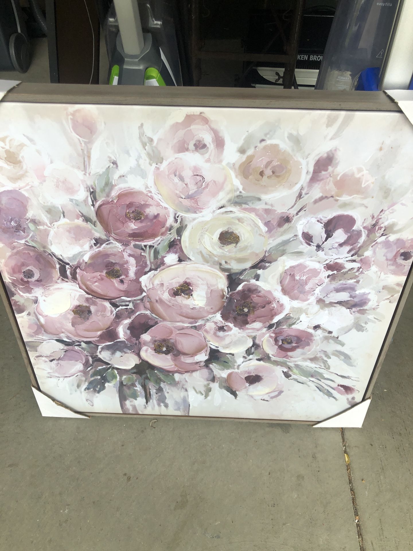 New Canvas Floral Art  24”x24”