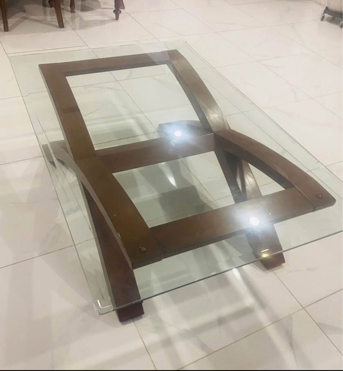 Cindy Crawford Coffee Table (Solid wood and Glass)