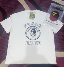 BAPE x Coach Collaboration White T-Shirt