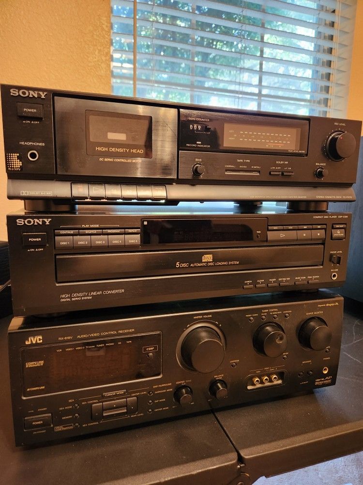 90's Retro Stereo, JVC & Sony HiFi System