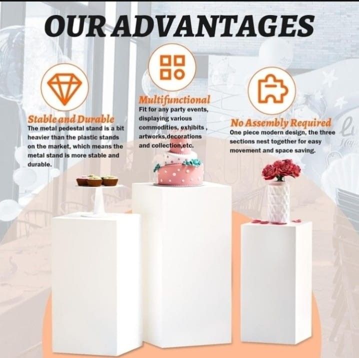 3 PCS METAL DISPLAY STANDS
