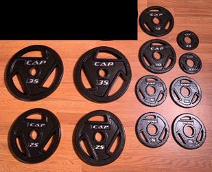 160 Pound 2” Olympic Easy-Grip Weight Lifting Plate Set