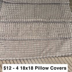 4 Pillow Covers 18x18 