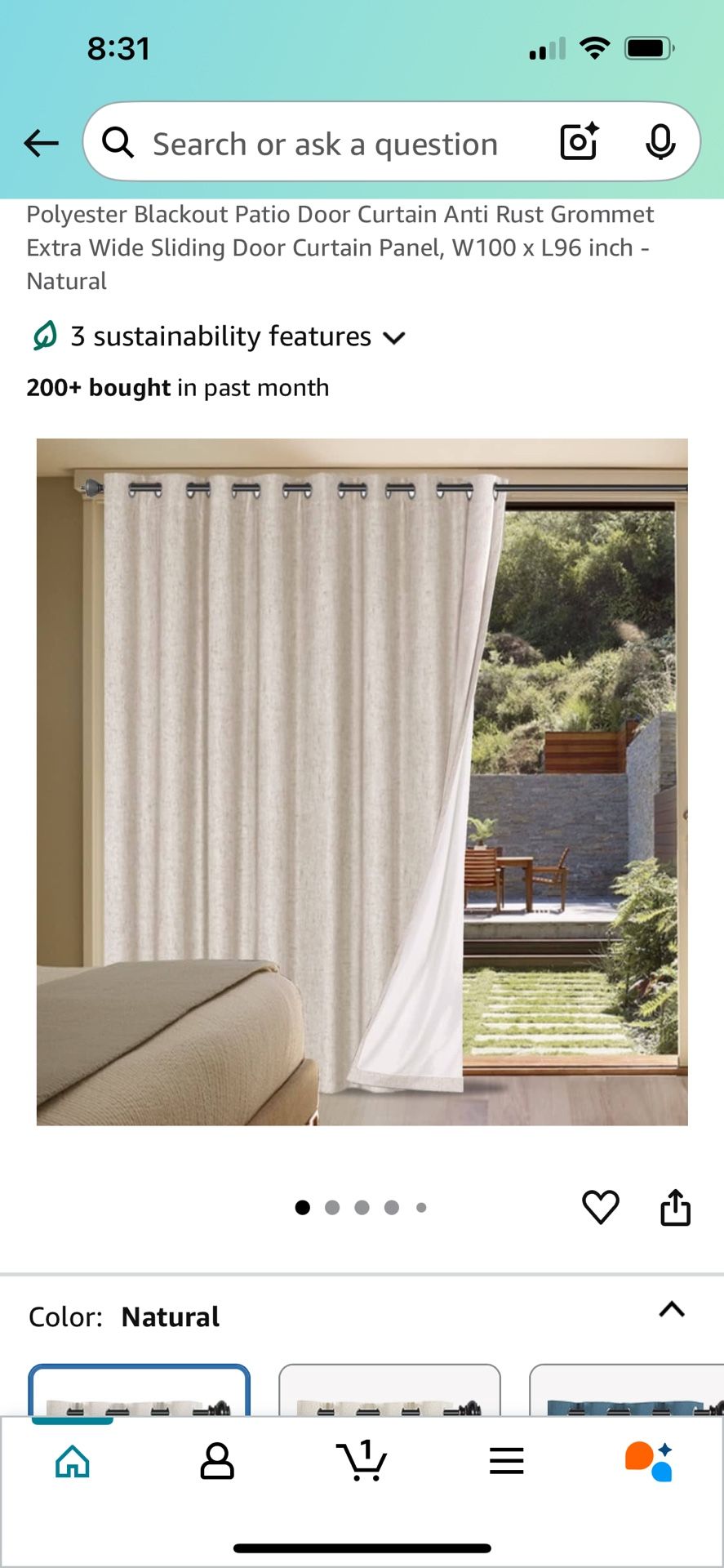 Beige Curtain panels