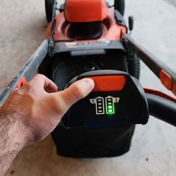 ECHO
21 in. 56-Volt Cordless Battery Walk Behind Push Lawn Mower with two 5.0 Ah Batteries.