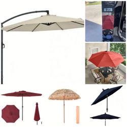 Umbrellas ( beige , navy blue , red(led) wine ) read description