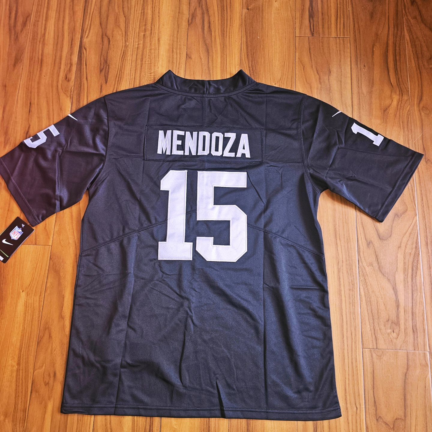Raiders Youth Mendoza black Jerseys $50ea Firm S M L Xl