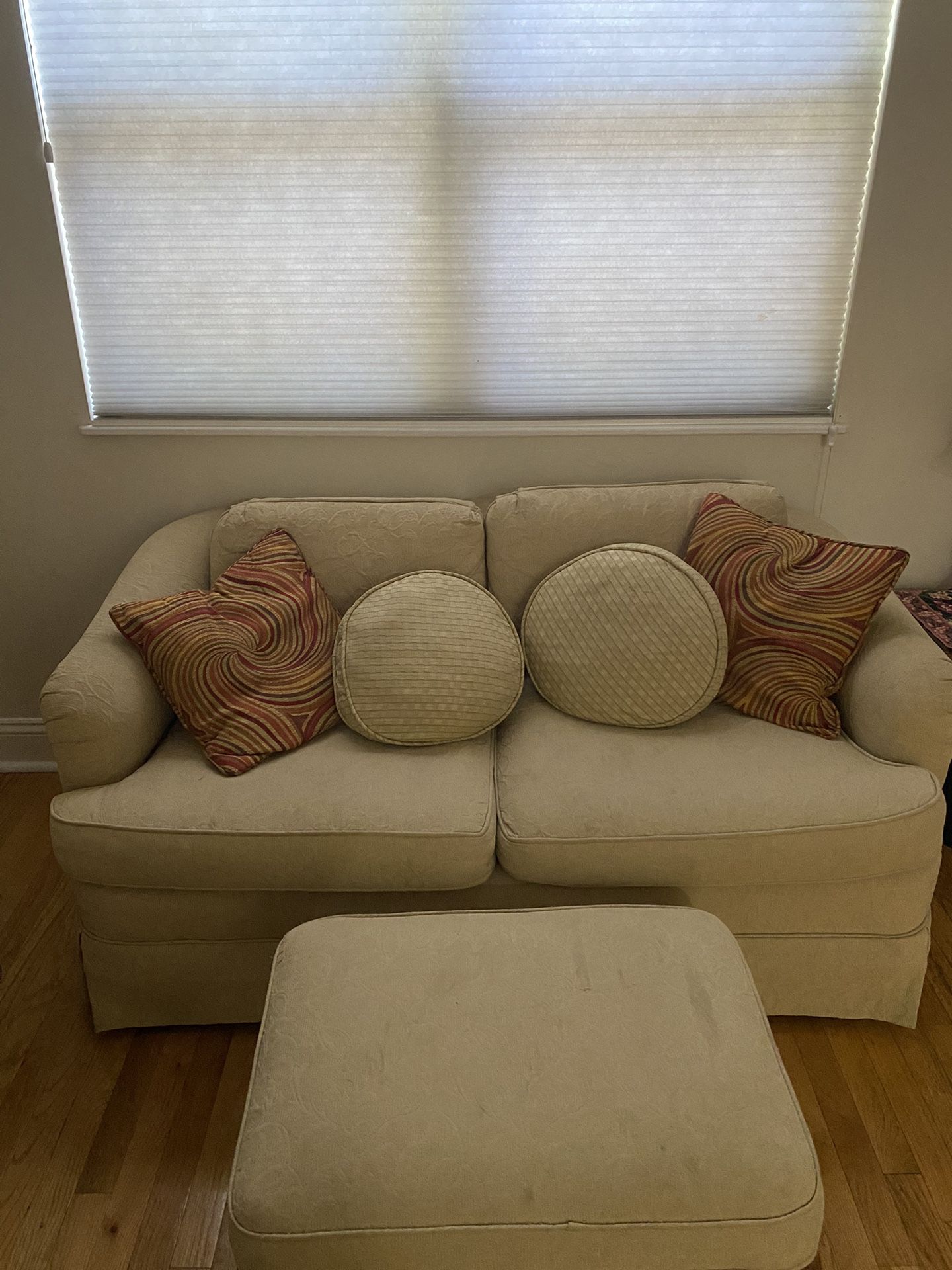 MUST GO - Best Offer - Loveseat and Ottoman GOES -Sunday - Pick Up 5/5 at 9:30a