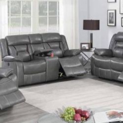 3pc Recliner Sofa Set 