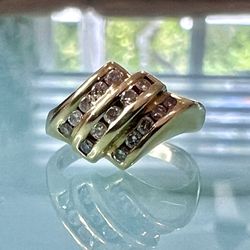 14kt Yellow Gold 5.9g Ladies .50ct Diamond Dress Ring “L@@K”