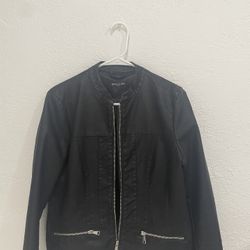 Black Faux Leather Jacket 